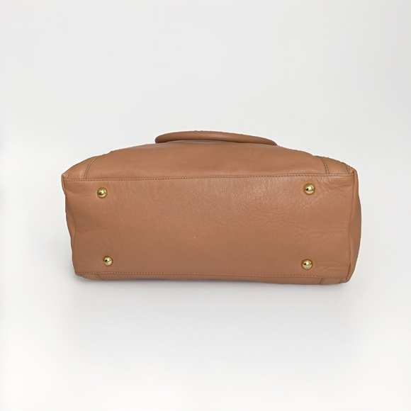 SEE BY CHLOE TAN BROWN LEATHER HARRIET TOP HANDLE SIDE ZIPPER HOBO TOTE PURSE - Picture 4 of 12